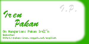 iren pakan business card